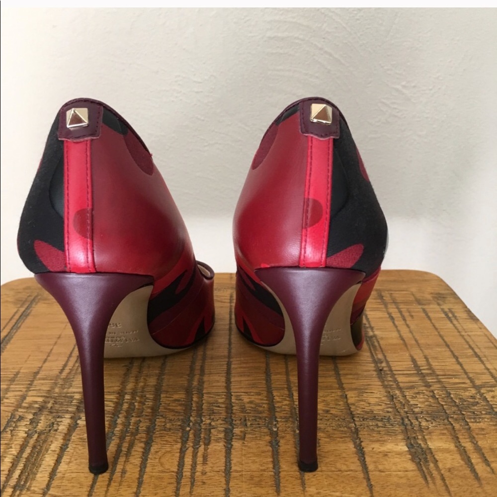 Valentino Rockstud Red Camo Heels sz 36.5 - Picture 7 of 7